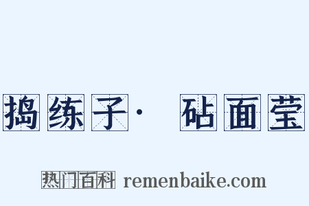 捣练子·砧面莹是什么意思的图片